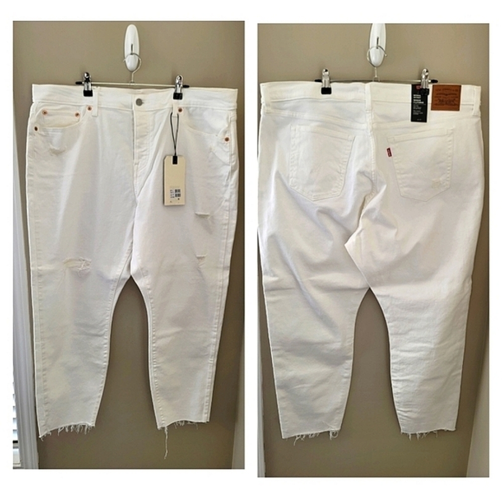 Levi's White Jeans 722 Wedgie Skinny #785